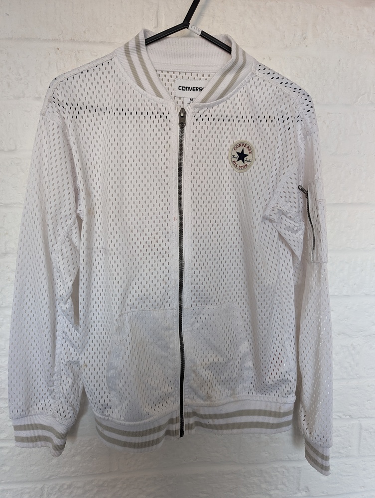 Converse Chuck Taylor All Star Youth Mesh Jacket - Age 10-12 - White - P2P 16" - Picture 1 of 4